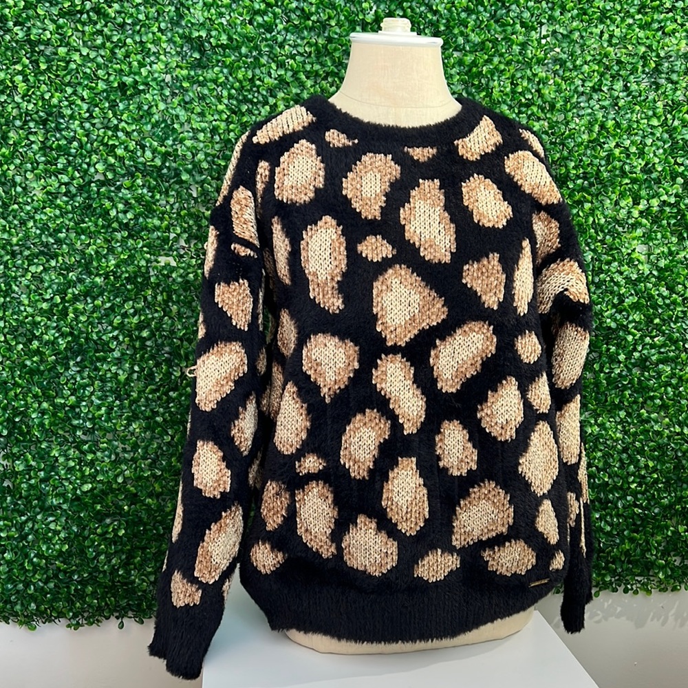 Michael Kors Leopard Pattern Sweater